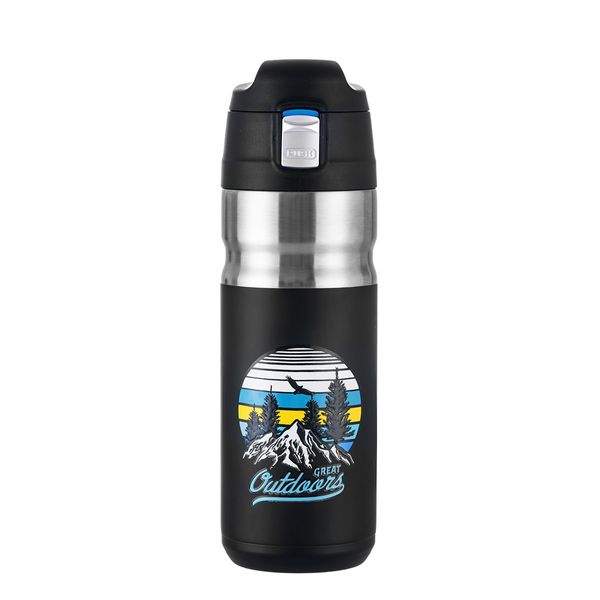 Термогорнятко Naturehike Vacuum Bottle 0,5 L NH19SJ009 Black/Blue 6927595740460 фото
