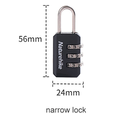 Міні-замок з кодом Naturehike Travel lock NH20SJ002 Black 6927595742709 фото