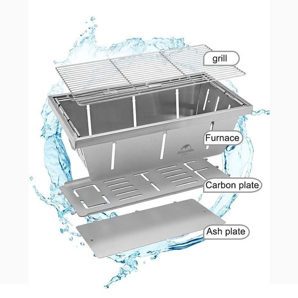 Складний гриль-барбекю Naturehike Wild valley Glamping* NH20CJ006 steel 6927595745939 фото