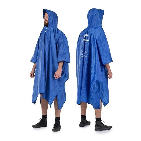 Пончо-тент Naturehike 210T polyester New NH17D002-M Blue 6927595717974 фото