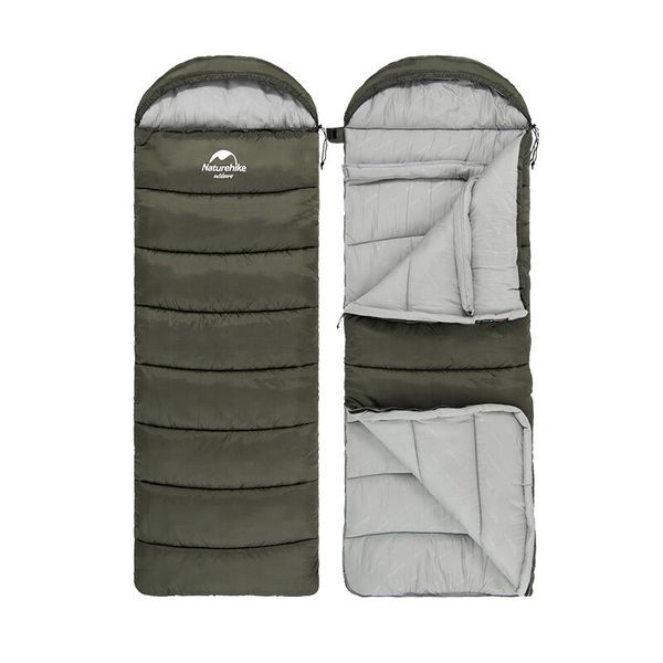 Спальний мішок Naturehike NH20MSD07 Envelope style U250 Upgraded army green 6927595767214 фото