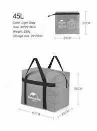 Сумка-баул Naturehike Outdoor storage bag Updated 45 л NH17S021-M dark grey 6927595724897 фото