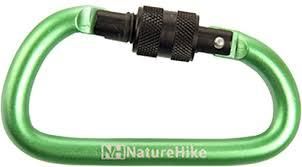 Карабін багатофункціональний з муфтою Naturehike D-type 80 мм NH15A008-D Green 6927595701614 фото