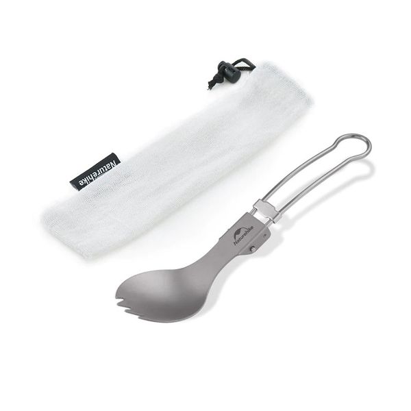 Складна ложко-виделка Naturehike Titanium spoon 2019 NH19C001-J 6927595734766 фото