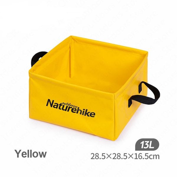 Відро складне Naturehike Square bucket 13л NH19SJ007 Yellow 6927595739075 фото