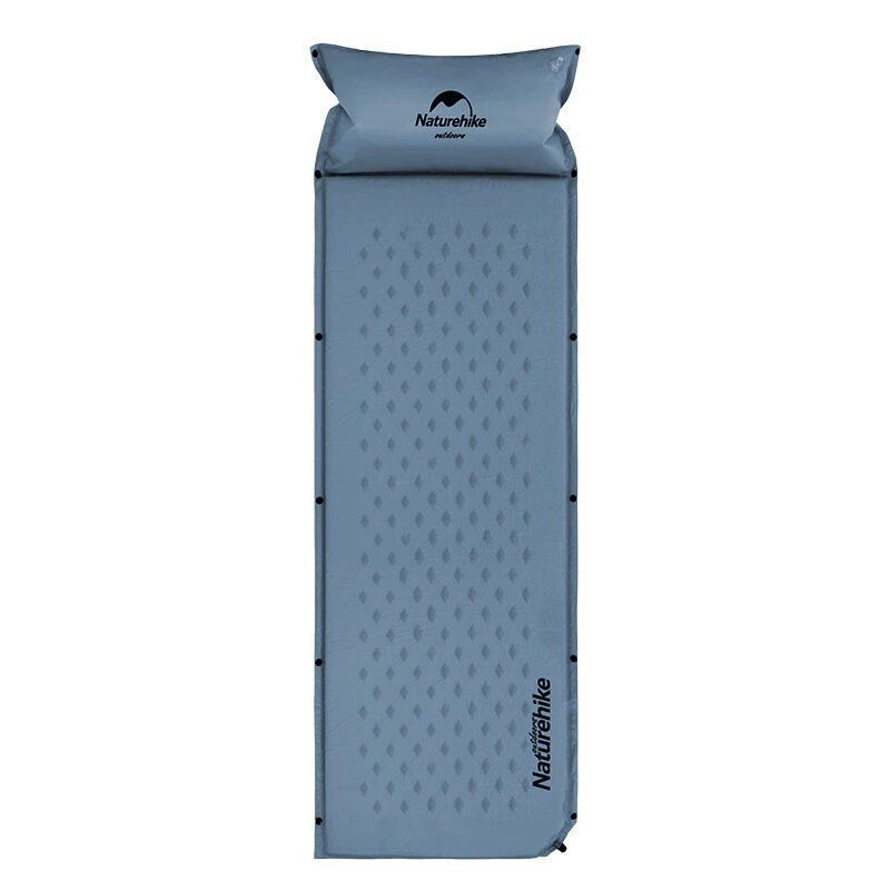 Самонадувний кемпінговий килимок Naturehike Mat with Pillow 25 мм NH15Q002-D blue 6927595782583 фото