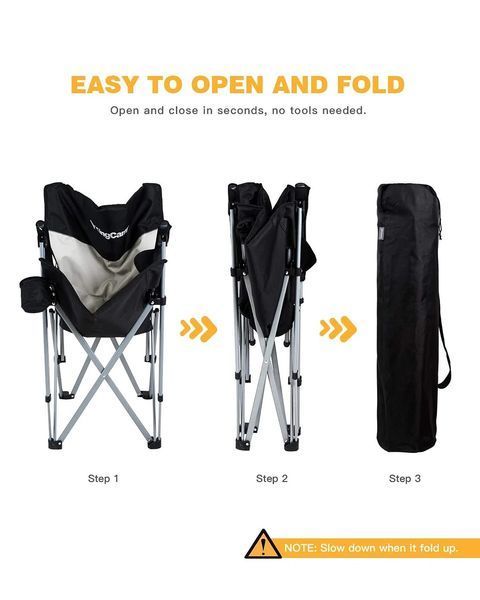 Стілець розкладний KingCamp Comfort KC1914 black/medium grey KC1914_BLACK/MEDIUMGREY фото