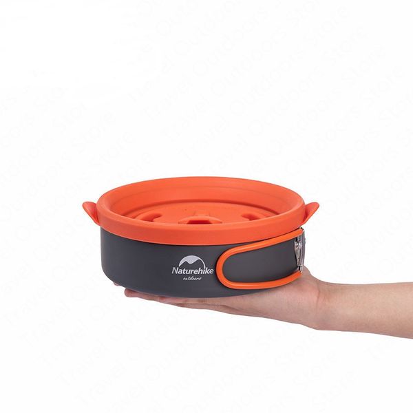 Сковорода Naturehike Camping Pan 1.6 л with silicone lid NH19CJ006 Orange 6927595738337 фото