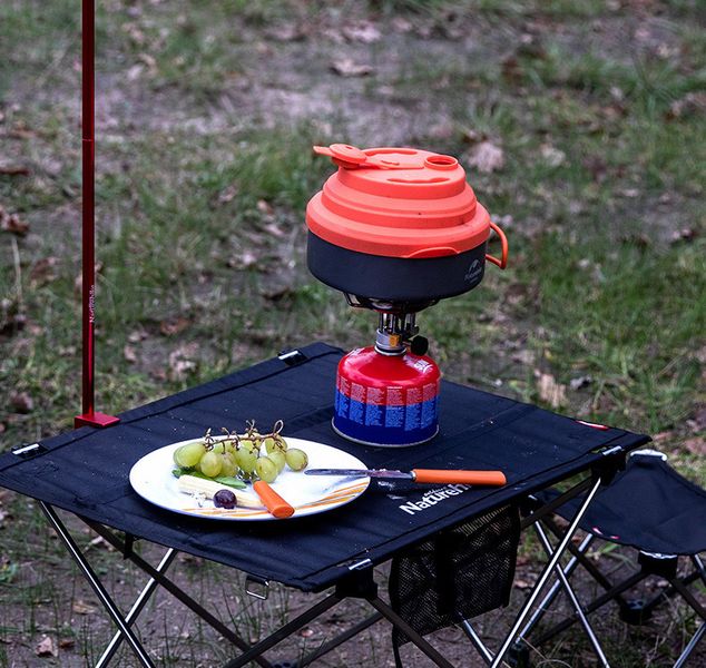 Сковорода Naturehike Camping Pan 1.6 л with silicone lid NH19CJ006 Orange 6927595738337 фото