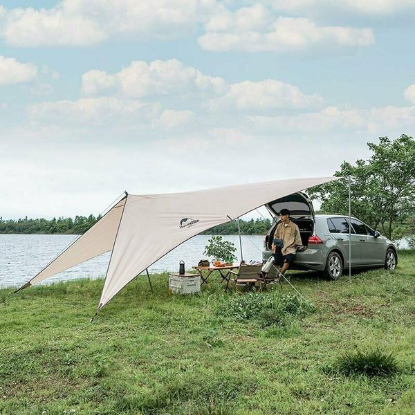 Тент для кемпінгу Naturehike Car Rear Canopy (з трьома стійками) 590*340 NH21TM001 gold 6927595777831 фото