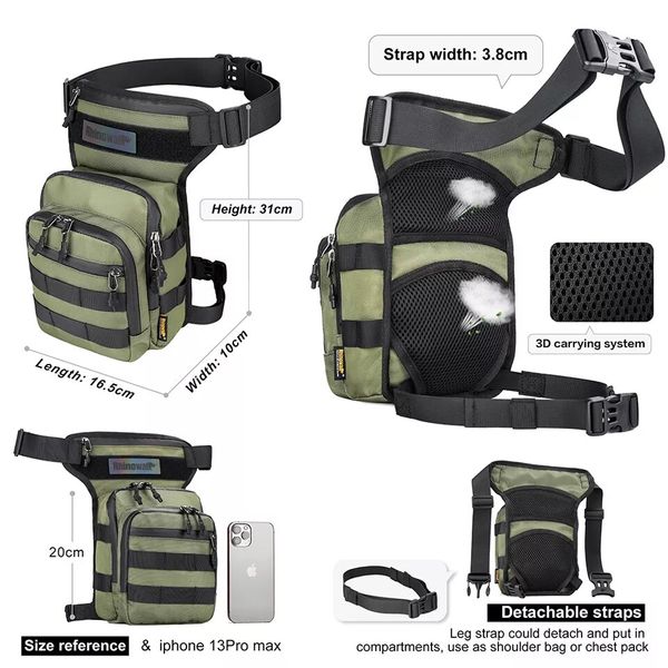 Сумка на ногу Rhinowalk Tactical Bag MT102 oliver RW238 фото