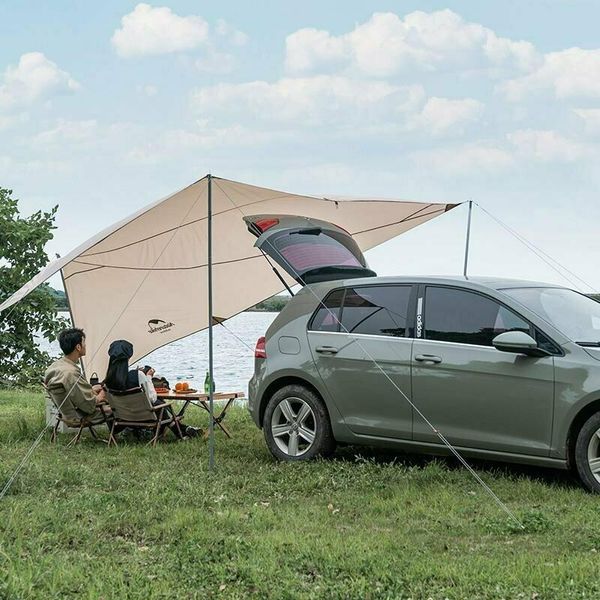 Тент для кемпінгу Naturehike Car Rear Canopy (з трьома стійками) 590*340 NH21TM001 gold 6927595777831 фото