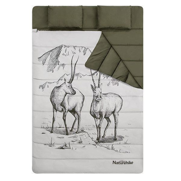 Спальний мішок Naturehike Double Sleeping Bag with Pillow "Tibetan antelope" NH21MSD06 6927595795330 фото