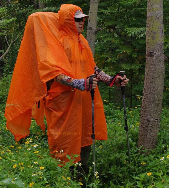 Пончо-тент 3F Ul Gear 15D nylon Multi use P-15D orange 6970919905557 фото