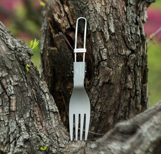 Складна вилка Naturehike Titanium fork NH18C001-J Grey 6927595727805 фото