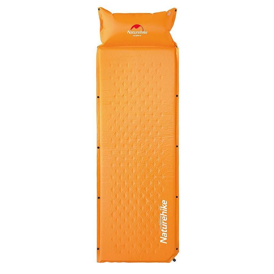 Самонадувний кемпінговий килимок Naturehike Mat with Pillow 25 мм NH15Q002-D Orange 6927595705100 фото