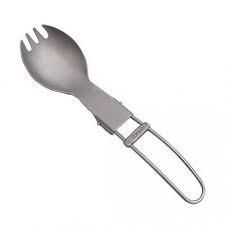 Складна ложка-вилка Naturehike Titanium spork NH18C001-J Grey 6927595727812 фото