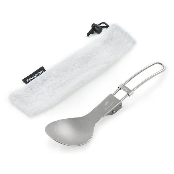 Складна ложка Naturehike Titanium spoon NH18C001-J Grey 6927595727829 фото