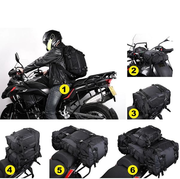 Сумка-рюкзак на багажник Rhinowalk Motorcycle 20л MT21620 Black RW136 фото