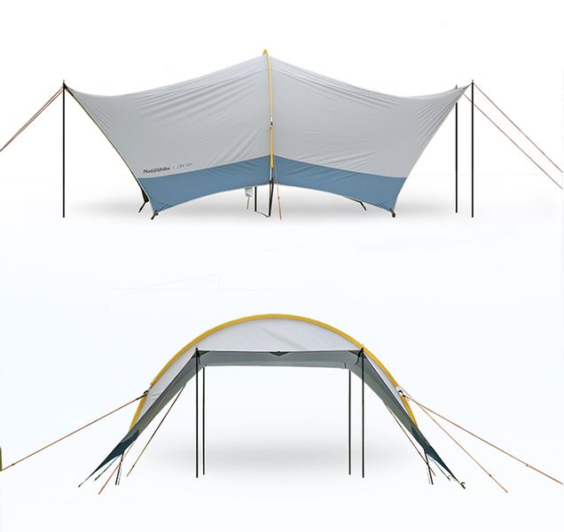 Тент кемпінговий Naturehike Cloud dome shelter 5.5 х4.0 м NH19TM006 Grey 6927595742655 фото