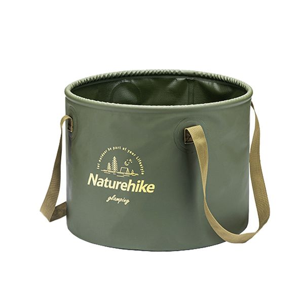 Відро складне Naturehike Round bucket PVC 10 л NH20SJ040 Army Green 6927595764626 фото