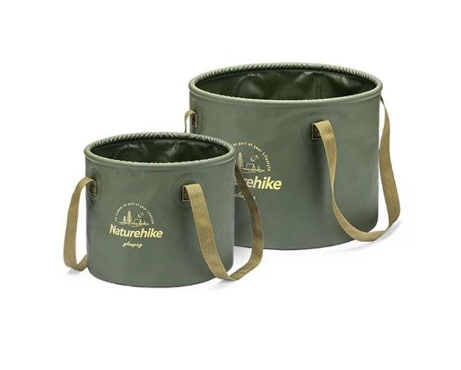 Відро складне Naturehike Round bucket PVC 10 л NH20SJ040 Army Green 6927595764626 фото