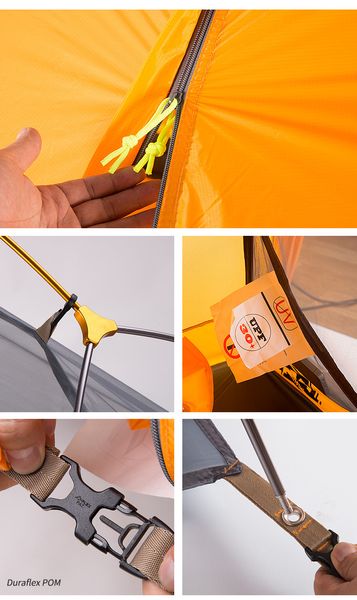 Намет Naturehike Cycling I with skirt (1-місний) 20D silicone + footprint NH18A095-D Orange 6927595701836 фото