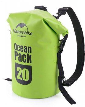 Гермомішок Naturehike Ocean Double Pack shoulder 20L FS16M020-S Bright green 6927595719756 фото