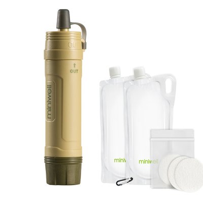 Фільтр для води портативний туристичний Miniwell L605B 1000L khaki X002GR6BVN фото