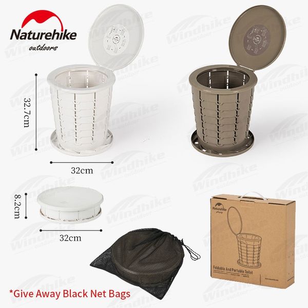 Відро-туалет розкладне Naturehike Portable toilet NH22SJ00B khaki 6927595700716 фото