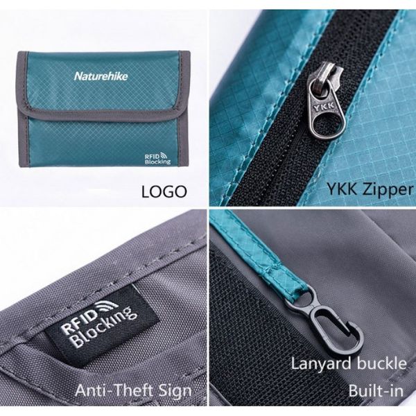 Гаманець Naturehike Travel wallet RFID-Blocking NH20SN003 grey 6927595744697 фото