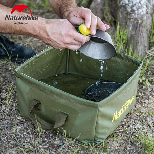 Відро складане Naturehike Square bucket 13л NH19SJ007 light brown 6927595771679 фото