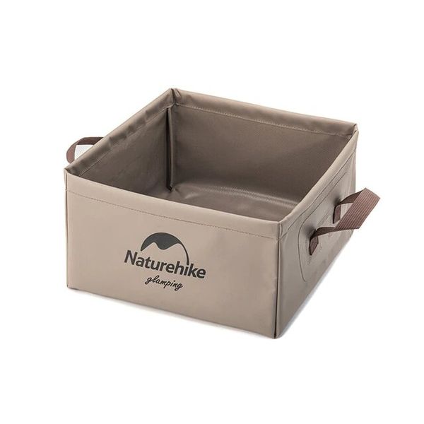 Відро складане Naturehike Square bucket 13л NH19SJ007 light brown 6927595771679 фото