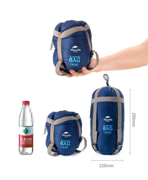 Спальний мішок Naturehike Ultra light LW 180 NH15S003-D Dark Blue 6927595703236 фото