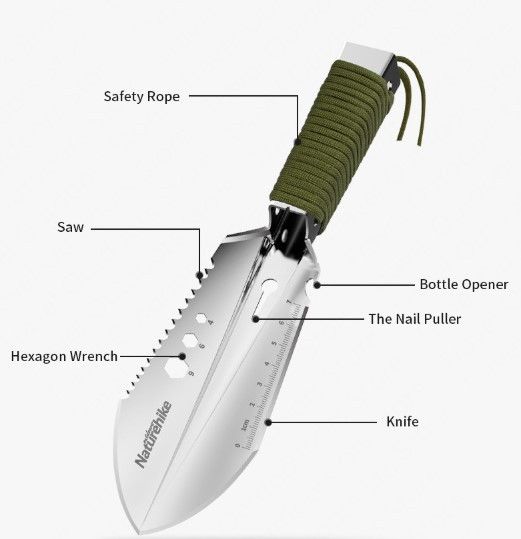 Багатофункціональний інструмент Hand shovel Naturehike NH20GJ001 6927595744666 фото