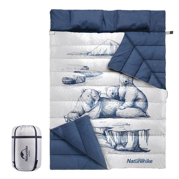 Спальний мішок Naturehike Double Sleeping Bag with Pillow "Polar bear" NH19S016-D 6927595737651 фото