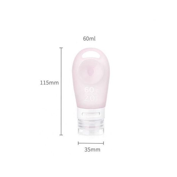 Дорожній набір силіконових бутилок 3шт 60 ml NH20LY012 pink/white/blue 6927595744857 фото