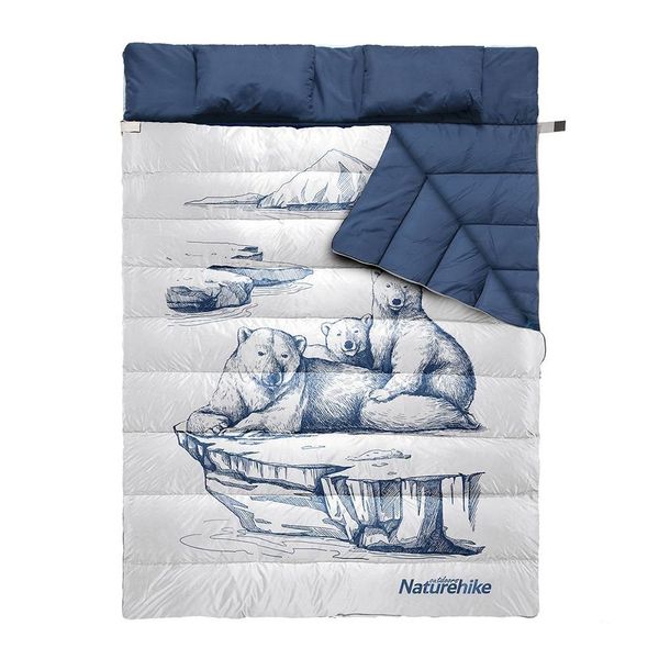 Спальний мішок Naturehike Double Sleeping Bag with Pillow "Polar bear" NH19S016-D 6927595737651 фото