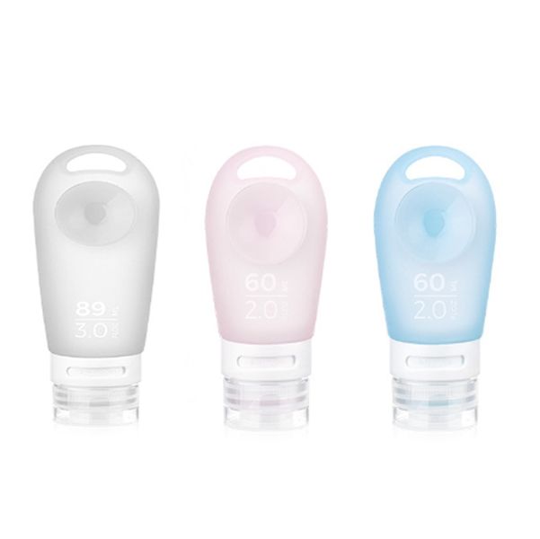 Дорожній набір силіконових бутилок 3шт 60 ml NH20LY012 pink/white/blue 6927595744857 фото