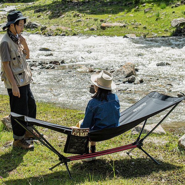 Гамак одномісний розкладний Naturehike Outdoor Folding Hammock 300D Oxford NH20JJ011 Black 6927595747834 фото