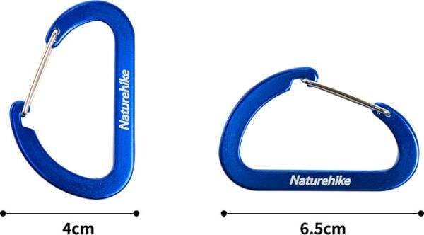 Карабін багатофункціональний 65 мм 2 pack Naturehike NH15A002-H Black 6927595717127 фото