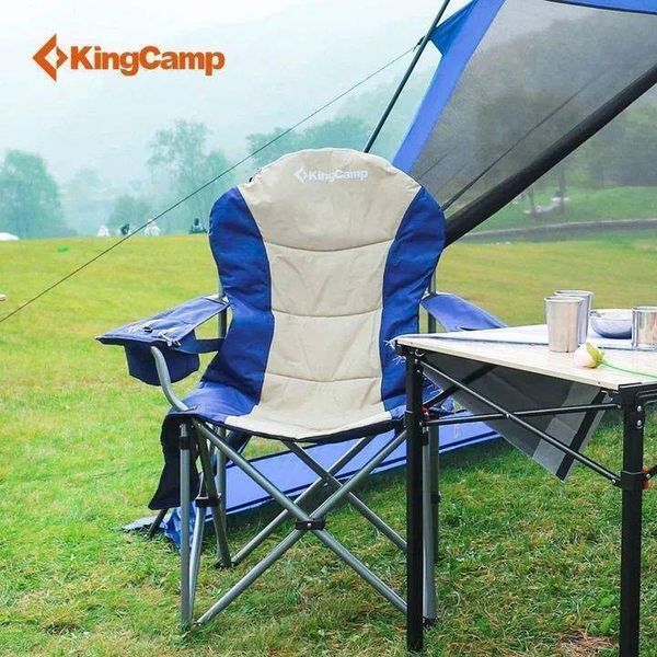 Крісло розкладне KingCamp Cedar KC3888 blue/beige KC3888_NAVY/BEIGE фото