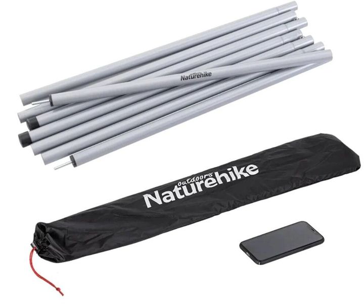 Комплект стійок для тенту Naturehike NH19PJ042 2.4м Steel poles Ø25 silver 6927595741931 фото