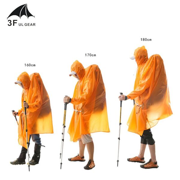 Пончо-дощовик 3F UL GEAR 15D nylon Sleeve orange 6970919905618 фото